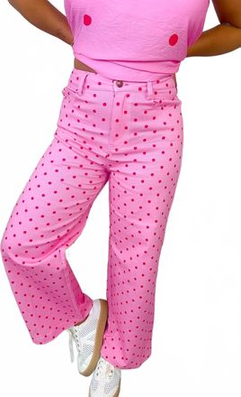 Entro Womens Dottie Pants In Pink