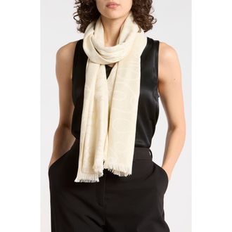 Karl Lagerfeld Nautical Knots Wrap Scarf in Eggshell at Nordstrom Rack