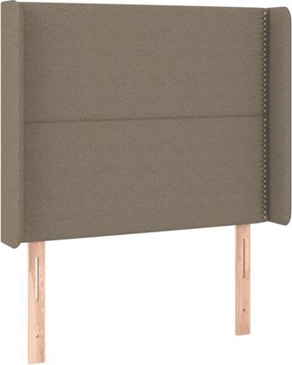 vidaXL Cabecero Con Led De Tela Gris Taupe 103x16x118/128 Cm Vidaxl