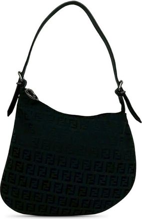 Fendi Pre-owned Fendi Zucchino Canvas Oyster Shoulder Bag Ladies NEZ0BOF515X2A4TO