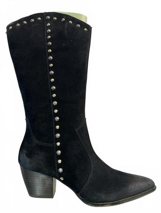 Salvia Womens Vizalo Suede Tall Boot In Black