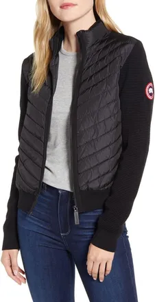 Canada Goose Hybridge Quilted & Knit Jacket in Black at Nordstrom, Size Medium