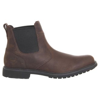 Timberland Stormbucks Leather Textile Mens Ankle Boots - Dark Brown - Size:UK 12.5