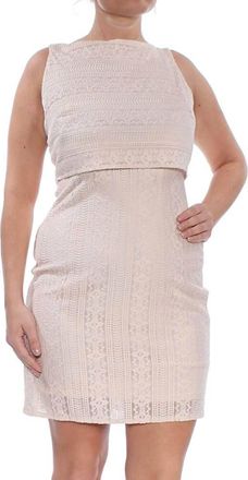 American Living Floral Lace Popover Dress In Blush