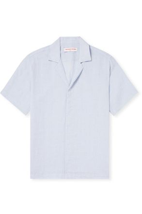 Orlebar Brown Maitan II Camp-Collar Linen Shirt