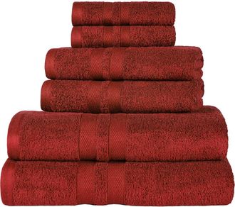 Superior Solid Cotton 6-Piece Towel Set in Maroon at Nordstrom Rack, Size 6 Piece Set