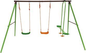 Habitat et Jardin Habitat Et Jardin - Parque Infantil De Acero Leo - 3 Soportes - 1.95m