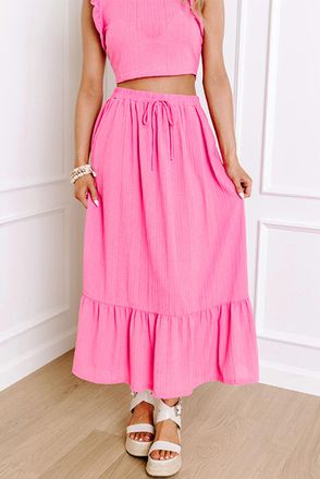 Azura Exchange Gelaagde Maxi Rok Tweedelig Outfit