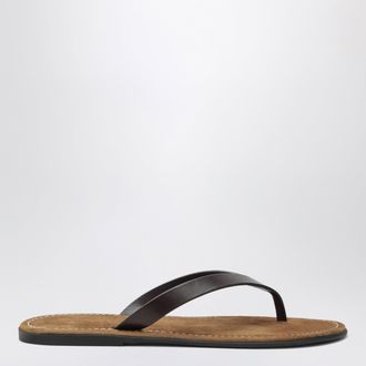 The Row Infradito in pelle marrone