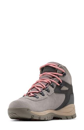 Columbia Newton Ridge Amped Waterproof Hiking Boot in Stratus/Canyon Rose at Nordstrom, Size 6.5