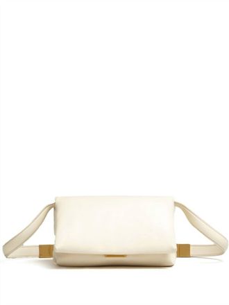 Marni Womens Prisma Puffball Leather Shoulder Bag In Ivory