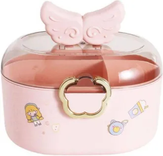 Trade Shop Trade Shop - Contenitore Organizzatore Per Cassetti Arredamento Colore Rosa Dim. 27x24x18 Cm
