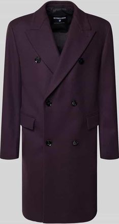 Strellson Relaxed Fit Trenchcoat aus Woll-Mix in Pflaume, Größe 46