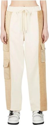 UGG Contrast Panel Trainingsbroek - Dames - Sweatpants - Beige - S - Katoen - Broeken