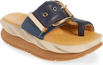4CCCCees Mellow Glow Platform Sandal in Indigo at Nordstrom, Size 41