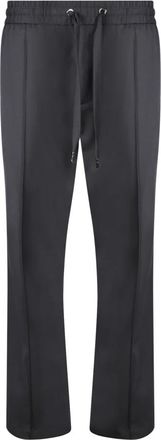 Dolce & Gabbana Zwarte Wijde Fit Riem Broek - Heren - Sweatpants - Zwart - XL - Wol - Broeken
