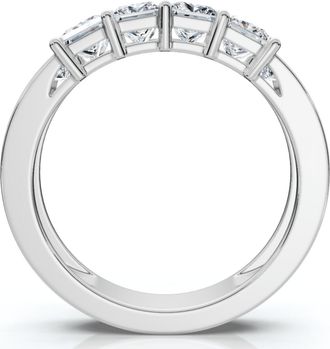 Pompeii3 1 - 8Ct Emerald Cut Diamond Studs 14k Gold Lab Grown Womens Earrings