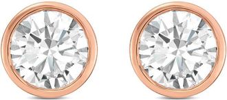 Diana M. Jewels 14KT ROSE GOLD LAB GROWN ROUND STUDS IN A BEZEL SETTING WEIGHING 5.00 CTS TW