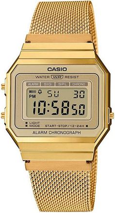 Casio Collection Unisexs Gold Watch A700WEMG-9AEF Stainless Steel - One Size