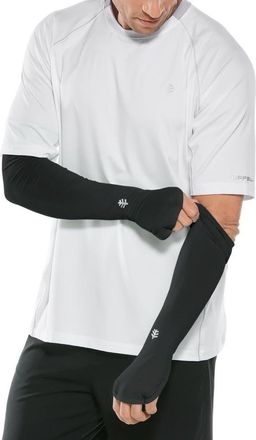 Coolibar Mens Performance Arm Sleeves - UPF 50+ Sun Protection - Backspin in Black at Nordstrom, Size Xx-Large