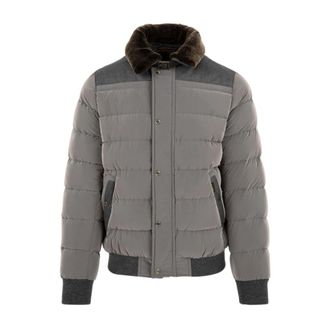 Moorer Viani Down Jacket - Heren - Gewatteerde jassen - Beige - XL - Leer - Jassen