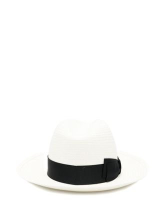 Borsalino White Logo Fedora Hat