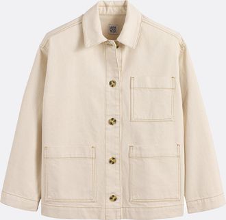 La Redoute Collections Lang, recht gesneden worker-jasje van denim