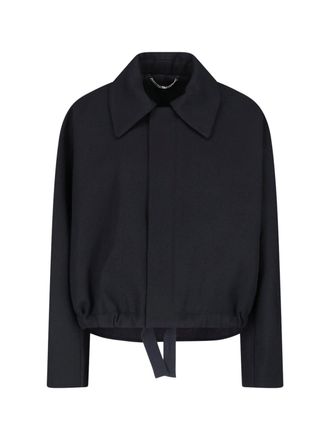 Victoria Beckham Cropped Jacket with Wide Collar