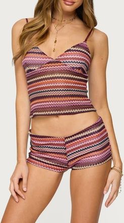 Edikted Stripe Crop Camisole in Mix at Nordstrom, Size X-Small