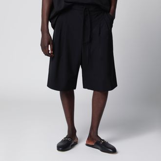 Fear of God Black baggy wool Bermuda shorts