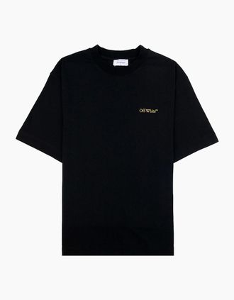 Off-white Mens Off White Tape Arrow Skate S/s T-shirt Black/yellow - Multi/Black - Size: 32