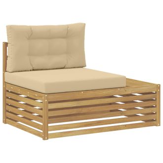 vidaXL Sof&aacute; De Esquina Exterior Con Coj&iacute;n Blanco 115 X 83 X 73 Cm Vidaxl