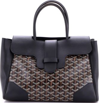 Goyard Saigon Tote Bag Coated Canvas with Leather