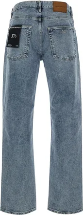 Emporio Armani Straight-Leg Cotton Jeans - Blue
