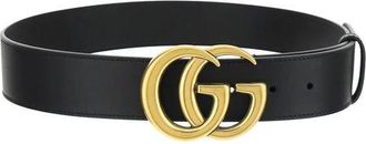 Gucci Belts, female, Black, Size: 90 CM Re-Edition Leather Belt with GG Logo