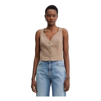Guess Jassen, Dames, Beige, XL, Polyester, Nausica Vest
