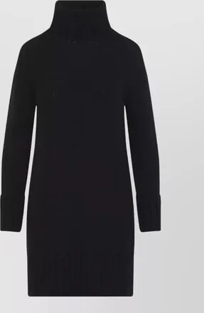 Moncler ribbed turtleneck cable-knit knitted dress