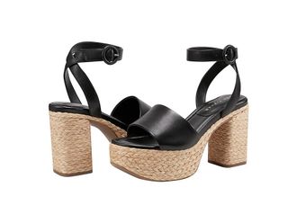 Marc Fisher Palyca Womens Sandals Black Leather : 9.5 M, Leather/Rubber
