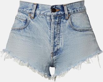 Balenciaga Frayed denim shorts