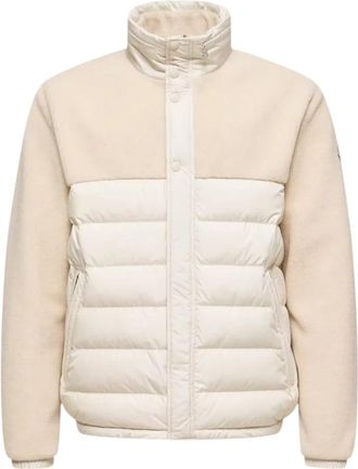 Moncler Mistral Teddy Short Down Jacket - Heren - Gewatteerde jassen - Beige - 2XL - Polyester - Jassen