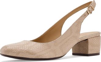 Marc Joseph New York Broad St Slingback High Womens Heels Blush Snake : 6.5 M, Leather