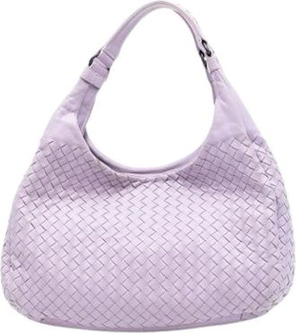 Bottega Veneta Pre-owned Shoulder Bags, female, Purple, Size: ONE SIZE Pre-owned The Campana
