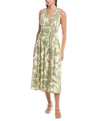 Anne Klein V-Neck Seam Detail Patio Dress