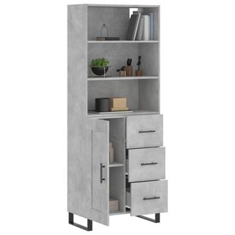 Berkfield Home Highboard Concrete Grey 69.5x34x180 cm Engineered Wood