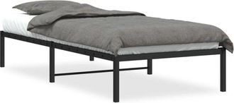 vidaXL Metal Bed Frame without Mattress Black 90x190cm Vidaxl