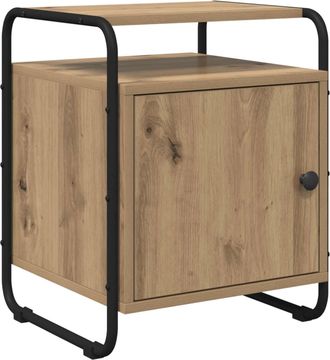 vidaXL Mesa De Noche Roble Artisan Madera De Ingenier&iacute;a Vidaxl
