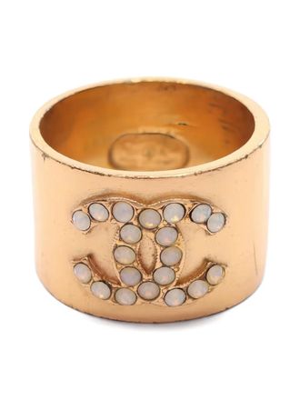 Chanel 1986-1988 coco mark ring - women - Gold Plated Metal - One Size