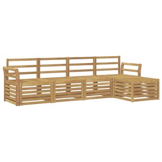 vidaXL Set Di Divani Da Esterno 5 Pz 5-posti Bianco Vidaxl