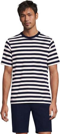 Lands End Short Sleeve Super Tee in Navy/ivory Stripe at Nordstrom, Size Xx-Large