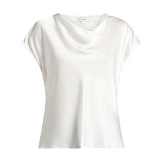 Vince Blouses, female, White, Size: XL Silk Cowl-Neck Blouse